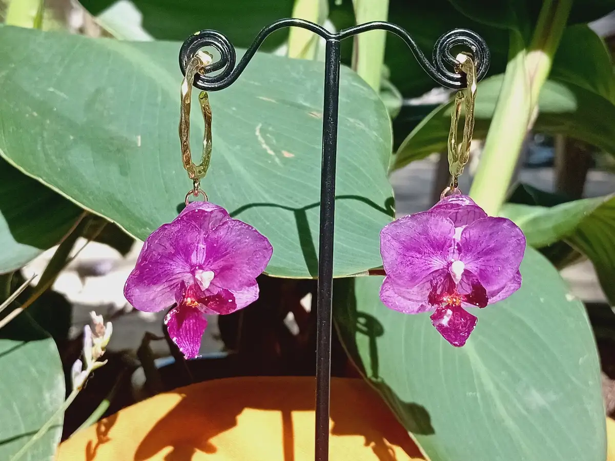 Boucle d'oreilles Phalaenopsis