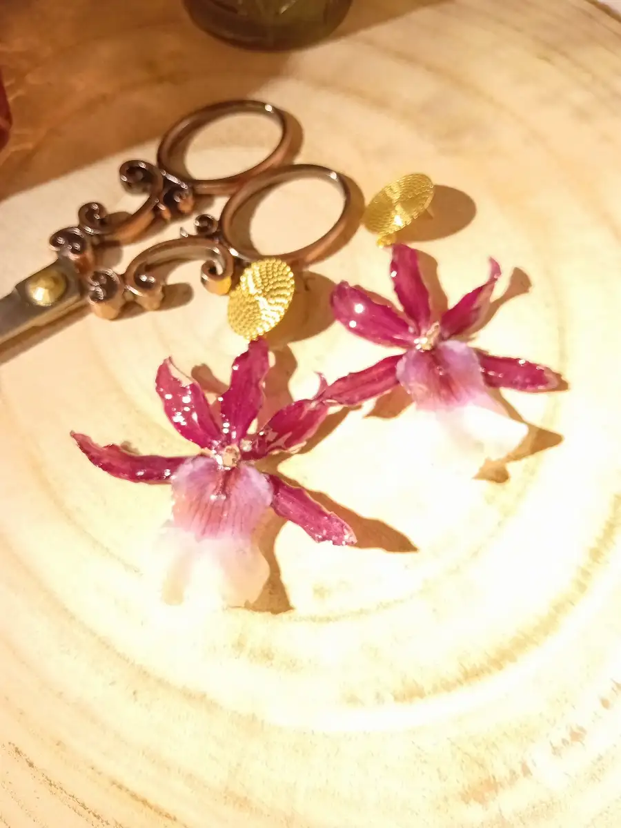 Boucles d'oreilles grosses Cambrias rouges