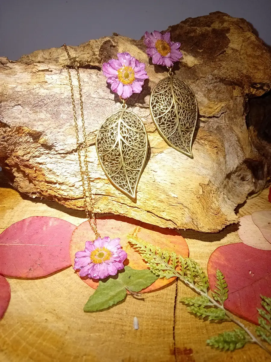 Collier fleur d'Anémone