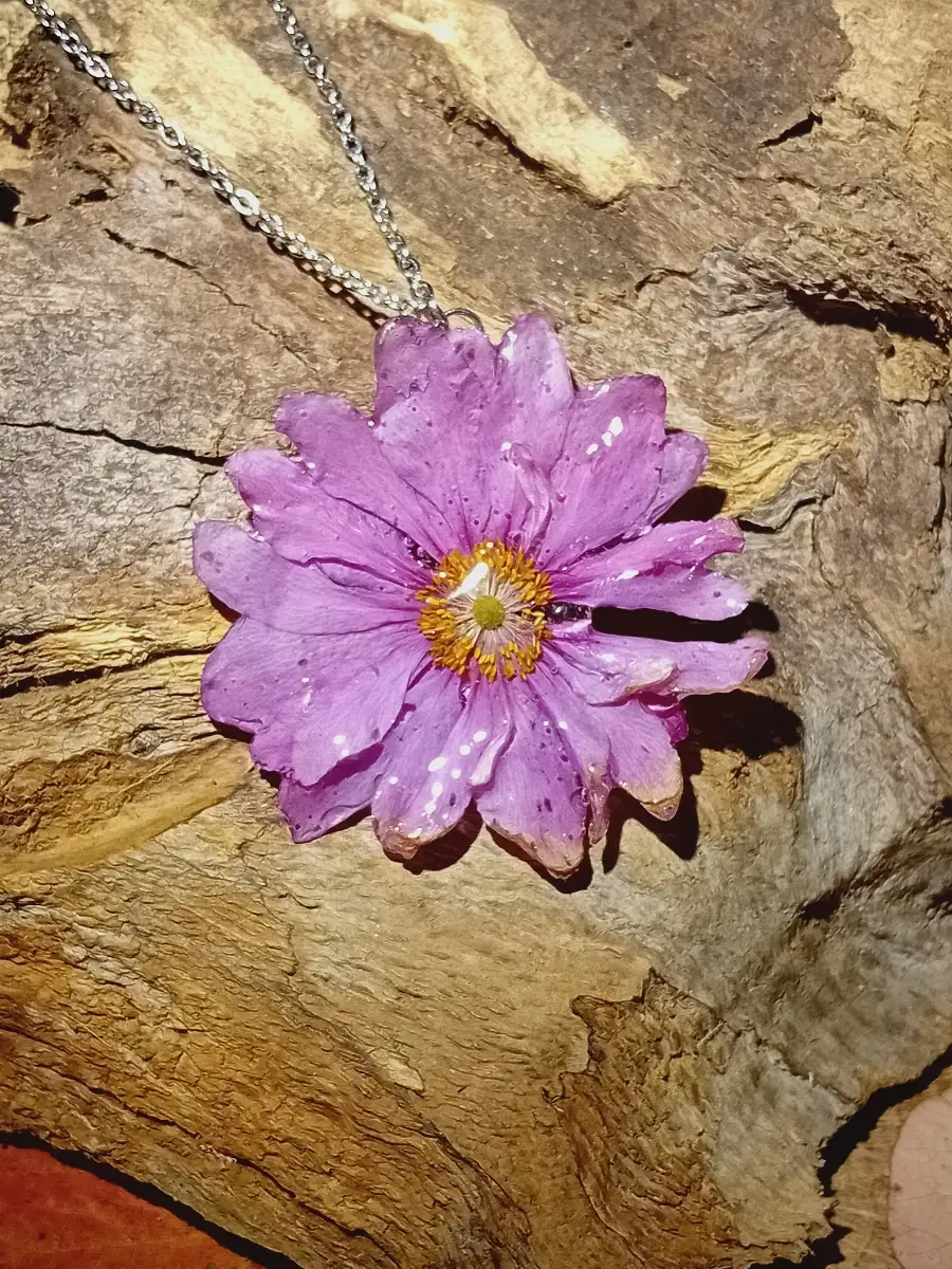 Collier fleur d'Anémone
